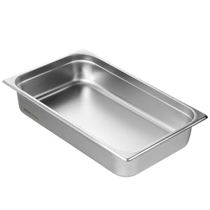 Hotel Pans 6 Pack | Full Size 4" Deep Stainless Steel Anti-Jam Steam Table Pans