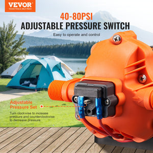 Diaphragm Pump 3GPM | 11.36 L/min | 3-Chamber Water Pump with Pressure Switch