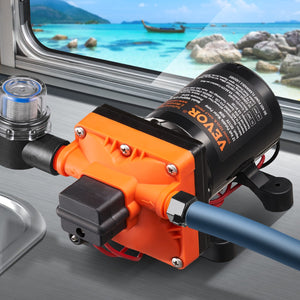 Diaphragm Pump 3GPM | 11.36L/min | 4-Chamber Water Pump with Pressure Switch