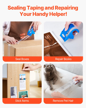 Packing Tape | 6 Rolls 25 Yards Clear 2.7 Mil with Dispenser