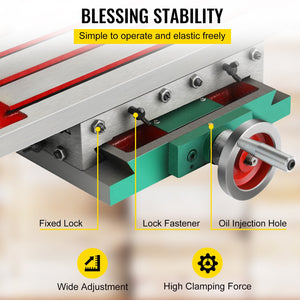 Compound Milling Machine Table | 450x170mm 2-Axis Cross Slide Drill Vice