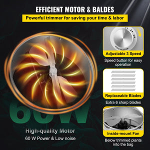 Automatic Bud Trimmer 18" | 3-Speed Electric Hydroponic Leaf Trimmer