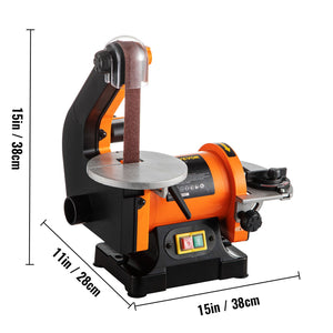 Belt & Disc Sander | 300W 1"x30" Belt with Disc | Variable Speed Grinder