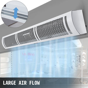 Air Curtain | 60" Commercial Door Air Barrier with 3 Speeds