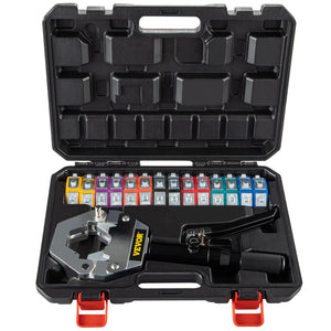 Hydraulic Hose Crimper Hydra-Krimp 71500 | Manual AC Hose Crimper Kit with 7 Dies | For Barbed & Beaded Hose Fittings