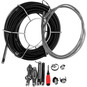Sectional Pipe Drain Cleaner | 0.75"-4" Capacity | 66ft Cable | 400RPM