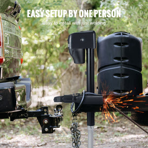 A-Frame Trailer Coupler | Fits 2" Hitch Ball | 7000lbs Towing Capacity | Black Powder Coated Steel Coupler for Trailers