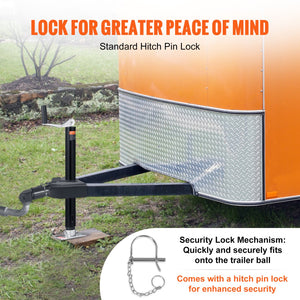 A-Frame Trailer Coupler | Fits 2" Hitch Ball | 7000lbs Towing Capacity | Black Powder Coated Steel Coupler for Trailers