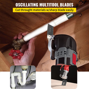 Oscillating Saw Blades | 100-Piece Quick Release Multi-Tool Kit | For Wood, Plastic, Compatible with Dewalt, Bosch, Makita