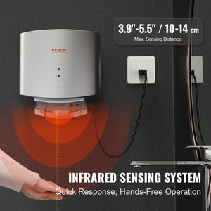 Commercial Hand Dryer 1400W | Automatic High-Speed Warm Air | Low Noise Design