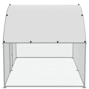 Large Metal Chicken Coop 9.8x6.5x6.5ft | Walk-In Poultry Run with Waterproof Cover & Lock