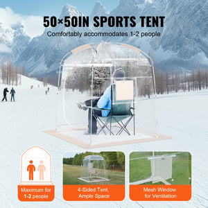 Sports Tent | Instant 1 Person Bubble Shelter | Clear Weatherproof Design for Outdoor Viewing