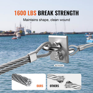 Stainless Steel Cable | T316 3.18mm 7x7 Wire Rope | 182.3m for Railing & Rigging