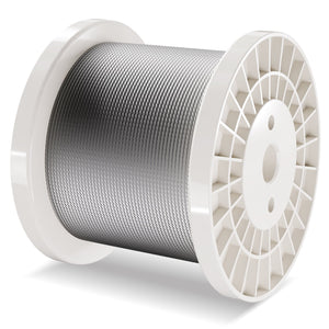 Stainless Steel Cable | T316 3.18mm 7x7 Wire Rope | 182.3m for Railing & Rigging
