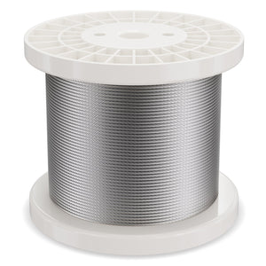 Stainless Steel Cable | T316 3.18mm 7x7 Wire Rope | 182.3m for Railing & Rigging