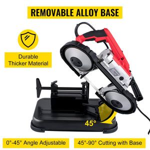 Portable Band Saw | 127mm Capacity | Variable Speed with Removable Base
