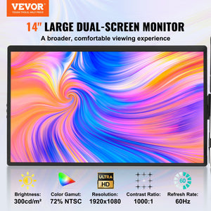 Laptop Screen Extender 14" | 1080P Portable Monitor for 13"-17" Laptops