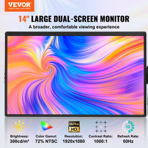Laptop Screen Extender | 14" Portable 1080P Monitor for 13–17" Laptops