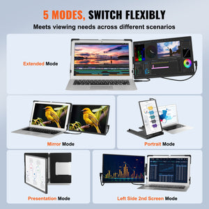 Laptop Screen Extender | 14" Portable 1080P Monitor for 13–17" Laptops