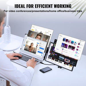 Laptop Screen Extender | 14" Portable 1080P Monitor for 13–17" Laptops