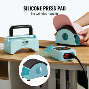 Mini Hat Heat Press | 5.9"x3.15" Plate for Caps | Green