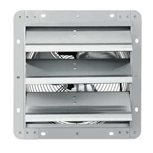 Shutter Exhaust Fan | 254mm 753 CFM Wall-Mount Ventilation Fan | Aluminum 1400 RPM AC Motor