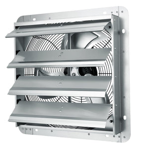 Shutter Exhaust Fan 406mm | 1400RPM 1506CFM Aluminum Wall-Mount Ventilator