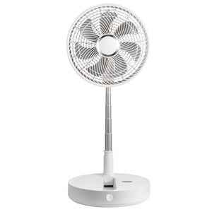 Foldable Oscillating Fan 12 Inch | 7200mAh Rechargeable Desk & Floor Fan | 4 Speeds | Remote Control & Quiet Operation