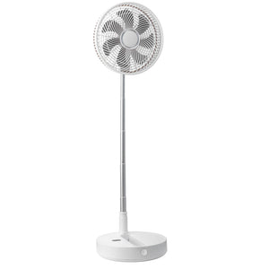 Foldable Oscillating Fan 12 Inch | 7200mAh Rechargeable Desk & Floor Fan | 4 Speeds | Remote Control & Quiet Operation
