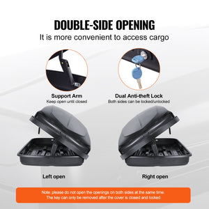 Rooftop Cargo Carrier | 220L ABS Luggage Box for SUVs & Cars