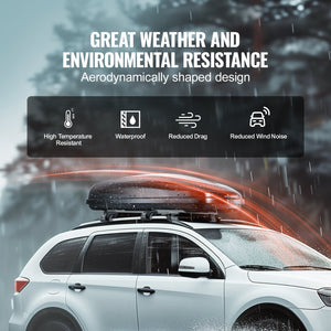 Rooftop Cargo Carrier | 220L ABS Luggage Box for SUVs & Cars