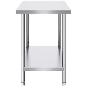 Stainless Steel Prep Table | 24x36x34" Adjustable Height | Commercial Work Table for Kitchen & Garage