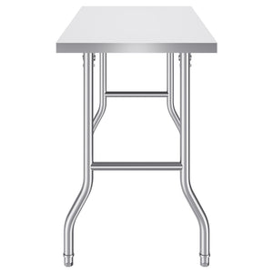 Stainless Steel Kitchen Bench | Folding Commercial Prep Table 1220x610mm