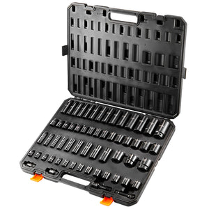 Impact Socket Set | 59-Piece 3/8" & 1/2" Drive with Ratchet