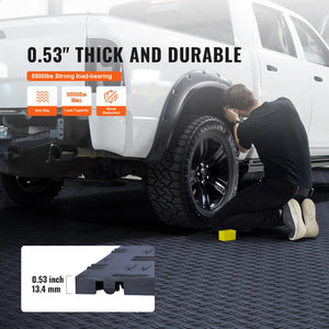 Garage Floor Tiles 50 Pack | 12"x12"x0.53" Interlocking Graphite Gray Non-Slip Tiles
