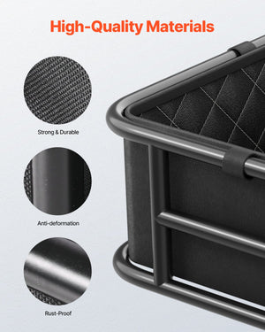 Rear Bike Basket | Large Bicycle Cargo Rack with Rainproof Cover & Net Liner