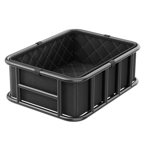 Rear Bike Basket | Large Bicycle Cargo Rack with Rainproof Cover & Net Liner