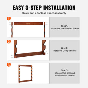 Wooden Gun Rack | Wall Mount Holds 5 Rifles or Shotguns | Heavy Duty Display Storage with Soft Padding