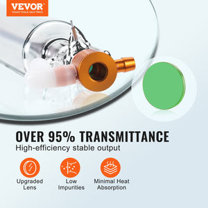 CO2 Laser Tube 50W | 850mm Length x 50mm Diameter Glass Tube | TEM00 Beam Mode | Replacement for Laser Engraver & Cutter | For Wood, Acrylic, Fabric, Leather & Bamboo