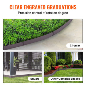 Steel Landscape Edging 5 Pack | 39" L x 5" H Bendable Garden Borders | Hammer-In Metal Edging with 3.15" Spikes | Rustic Brown