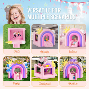 Inflatable Bounce House 2.8x2.3x2.3m | Includes Blower & Slide | For Ages 3-8