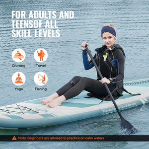 Inflatable SUP Paddle Board | 152mm with Removable Kayak Seat, Pump, Paddle & Accessories | Youth & Adult Use