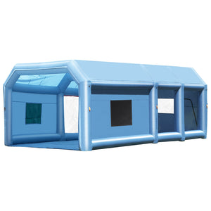 Inflatable Paint Booth 23x13.1x9FT | Includes 750W & 480W Blowers | Portable Spray Booth for Car & Furniture Painting
