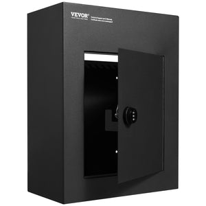 Through-Wall Drop Box | Heavy Duty Steel Mailbox with Combination Lock | 13"x7"x17" Black