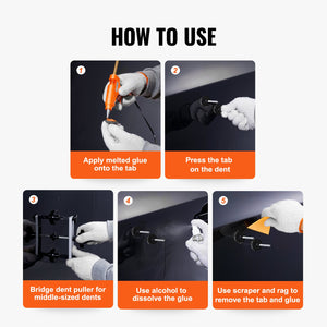 Dent Removal Kit 25 Piece | Paintless Auto Body Repair Tools with Glue Gun & Puller Tabs