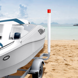 Boat Trailer Guide 1.57m with LED Lights | 2 Pack Galvanised Steel Guides with PVC Pipes | Fits Ski, Fishing & Sailboat Trailers