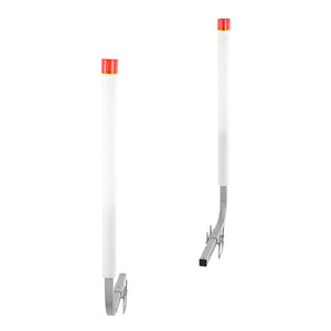 Boat Trailer Guide 1.57m with LED Lights | 2 Pack Galvanised Steel Guides with PVC Pipes | Fits Ski, Fishing & Sailboat Trailers