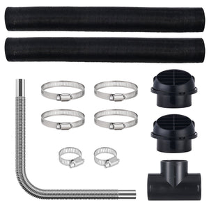 Diesel Heater Pipe Ducting Kit | 3" Air Hose + 1" Exhaust + Vents & Clamps | Fits 2kW-8kW Heaters