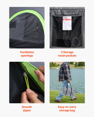 Truck Tent | 5.0–5.2ft Waterproof PU2000 Bed Tent | 2–3 Person Camping Shelter for Pickup Trucks