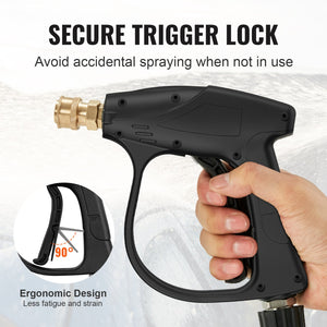 Pressure Washer Gun 1/4" | 4350 PSI Power Wash Foam Spray Gun with Nozzle